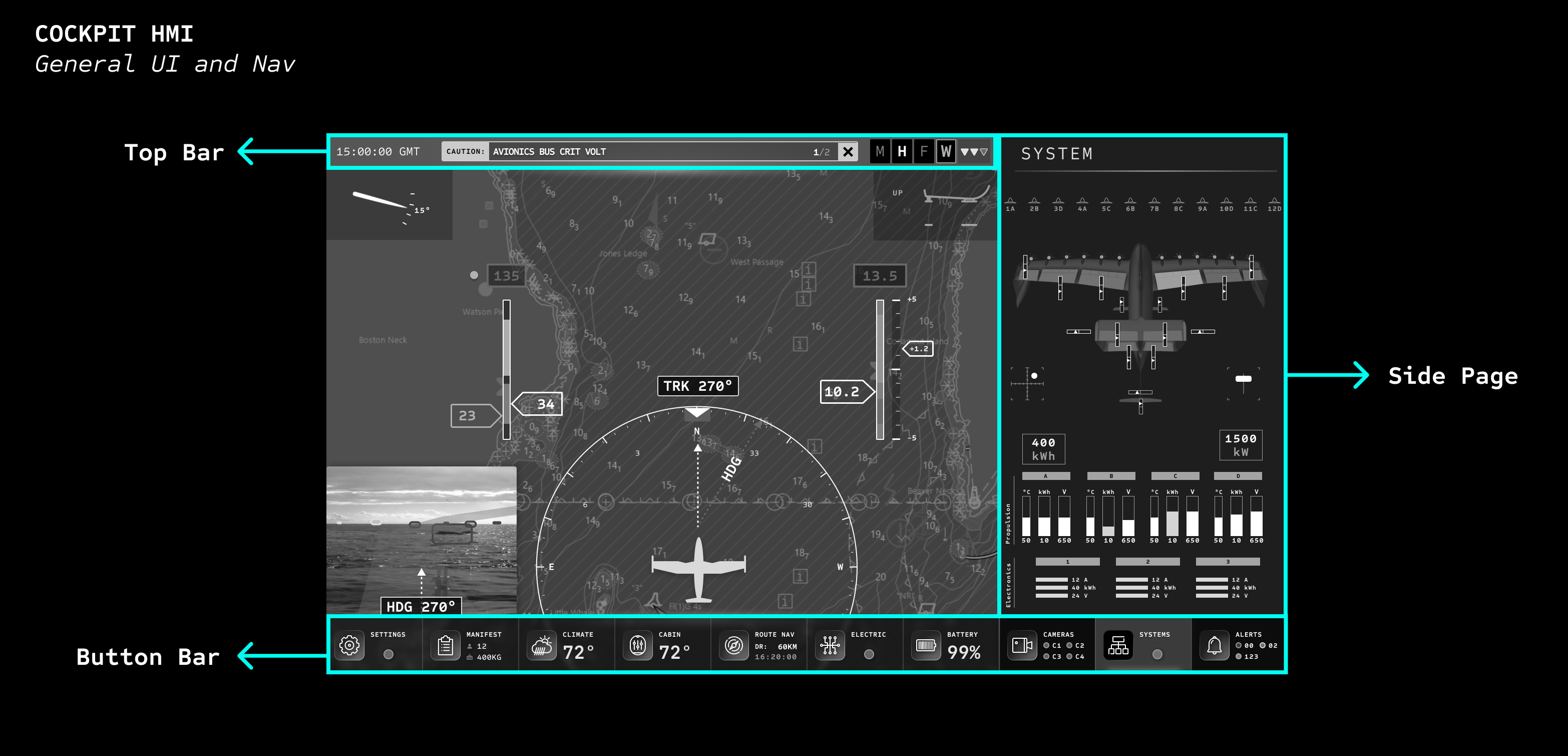 Sea-Glider general cockpit UI